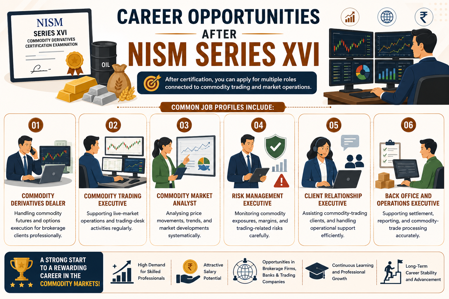Career Opportunities After NISM Series XVI Infographic